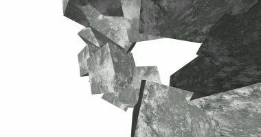 3D soyut beton küp arka plan 