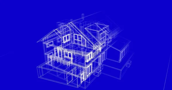 Dom Koncepcja Szkic Ilustracja — Zdjęcie stockowe