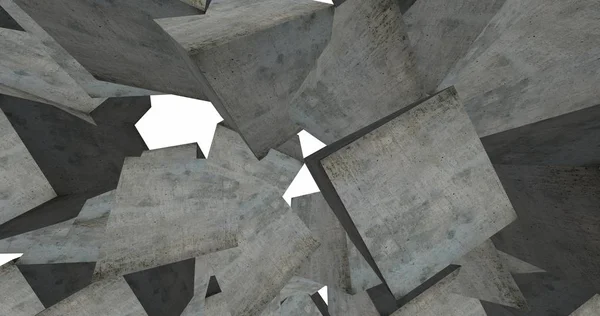 3d abstract concrete cubes background