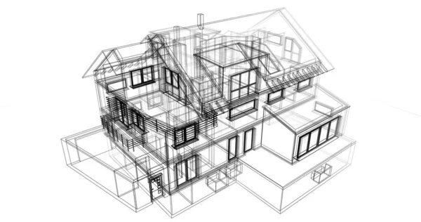 House Concept Sketch Illustration — Stock Photo, Image