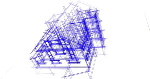 Conception Maison Croquis Illustration — Photo