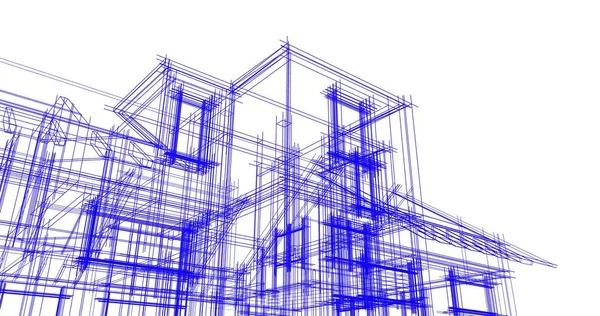Ескіз Концепції Будинку Ілюстрація — стокове фото