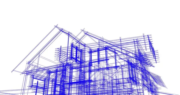 Эскиз Концепции Дома Иллюстрация — стоковое фото