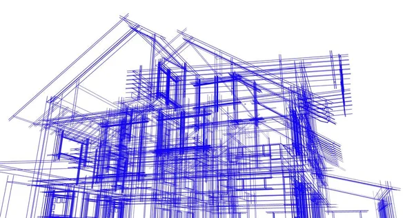 Эскиз Концепции Дома Иллюстрация — стоковое фото