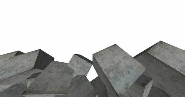 3d abstract concrete cubes background