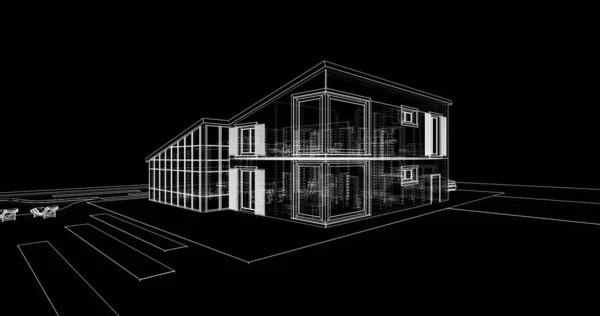 House Concept Sketch Illustration — Stock Photo, Image