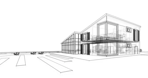 Ev kavramı kroki 3d çizim