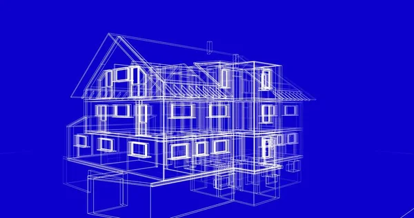 Эскиз Концепции Дома Иллюстрация — стоковое фото