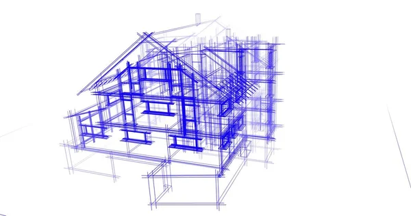 Conception Maison Croquis Illustration — Photo