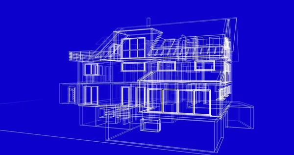 Эскиз Концепции Дома Иллюстрация — стоковое фото