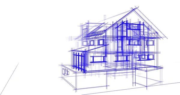 Ev kavramı kroki 3d çizim