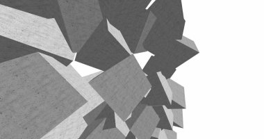 3D soyut beton küp arka plan 