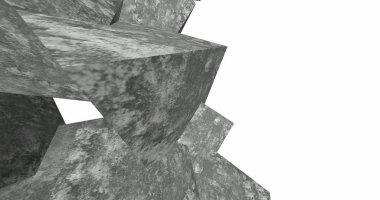 3D soyut beton küp arka plan 