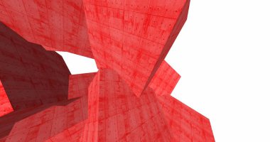 3D soyut beton küp arka plan 