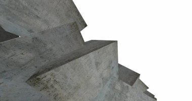 3D soyut beton küp arka plan 