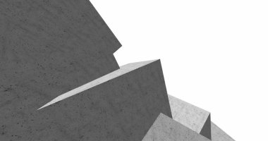 3D soyut beton küp arka plan 