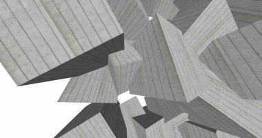 3D soyut beton küp arka plan 