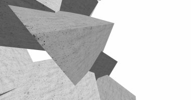 3D soyut beton küp arka plan 