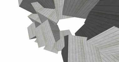 3D soyut beton küp arka plan 