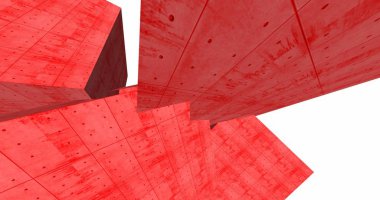 3D soyut beton küp arka plan 