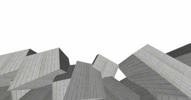 3D soyut beton küp arka plan 