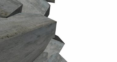 3D soyut beton küp arka plan 