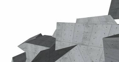 3D soyut beton küp arka plan 