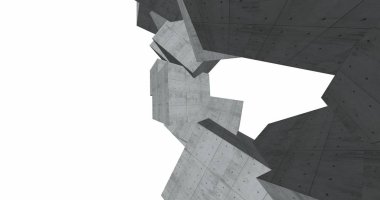 3D soyut beton küp arka plan 