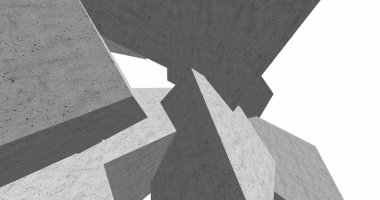 3D soyut beton küp arka plan 