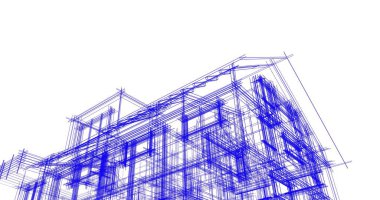 Ev kavramı kroki 3d çizim