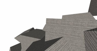 3D soyut beton küp arka plan 