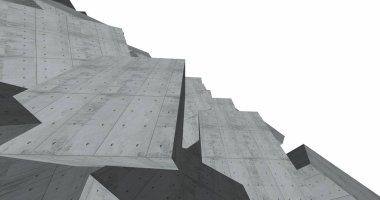 3D soyut beton küp arka plan 