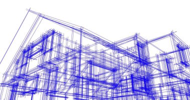 Ev kavramı kroki 3d çizim