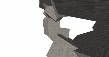 3D soyut beton küp arka plan 