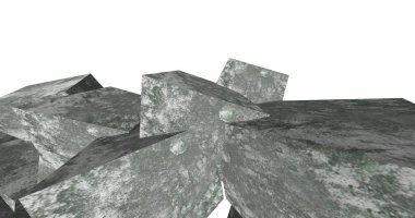 3D soyut beton küp arka plan 