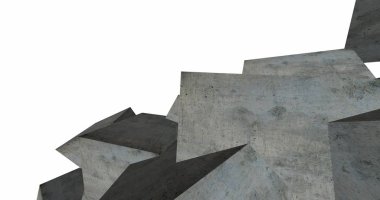 3D soyut beton küp arka plan 