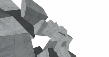 3D soyut beton küp arka plan 