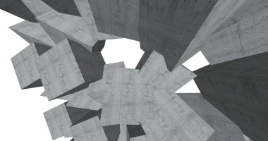 3D soyut beton küp arka plan 