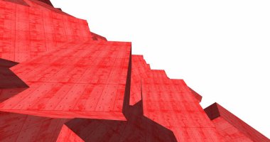 3D soyut beton küp arka plan 