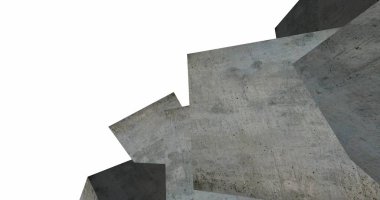 3D soyut beton küp arka plan 