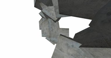 3D soyut beton küp arka plan 