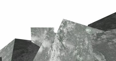 3D soyut beton küp arka plan 