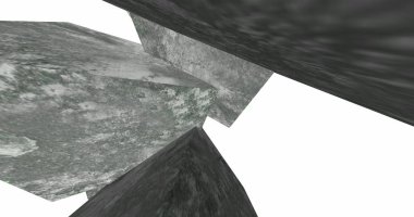 3D soyut beton küp arka plan 