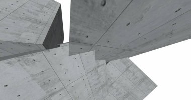 3D soyut beton küp arka plan 