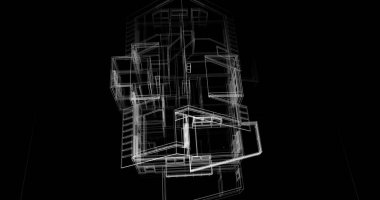 Ev kavramı kroki 3d çizim