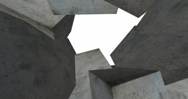 3D soyut beton küp arka plan 