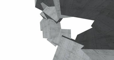 3D soyut beton küp arka plan 