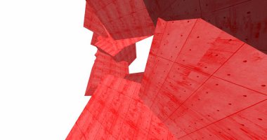 3D soyut beton küp arka plan 