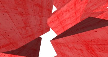 3D soyut beton küp arka plan 