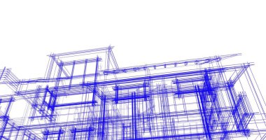 Ev kavramı kroki 3d çizim